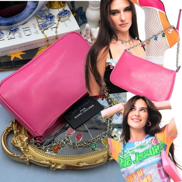 🆕 MARC JACOBS 🧿  X DEVON LEE CARLSON NWT Devon Charm Purse, Bubblegum Pink - Picture 1 of 16